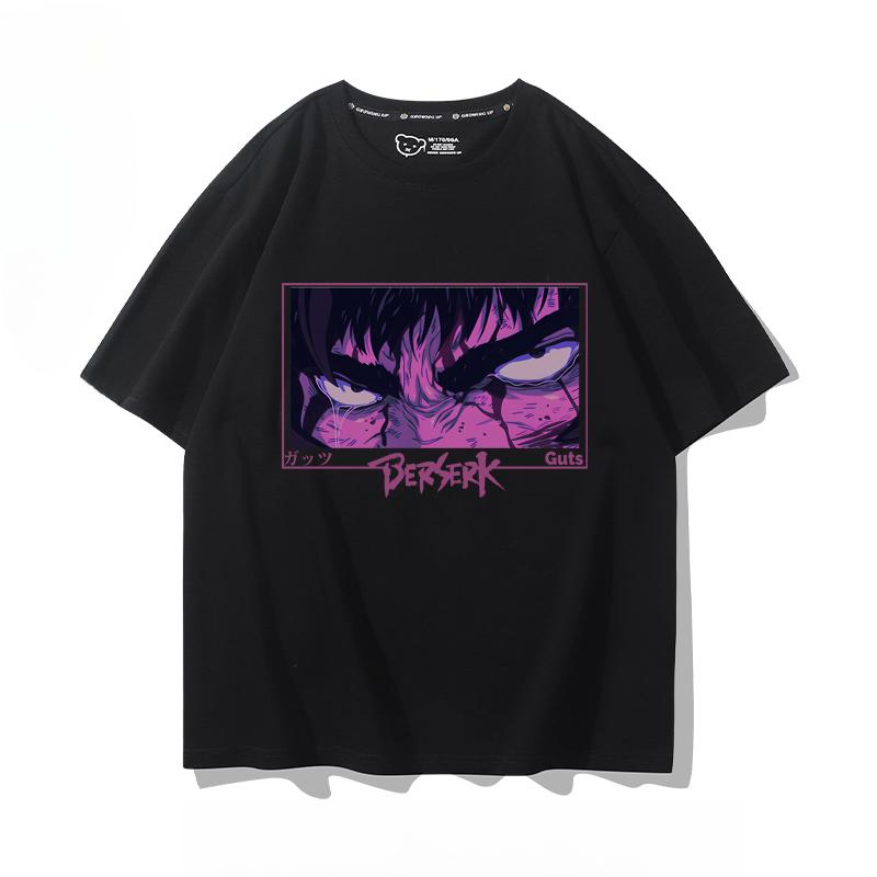 Berserk anime potisk osobnosti letní pánské 100% bavlna krátký rukáv venkovní ležérní pohodlné streetwear