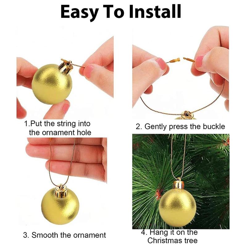 100-300pcs Christmas Rope Polyester Thread Lanyard Line Xmas Tree Ball Ropes Hanging Pendant Ornament Tag Label Decoration