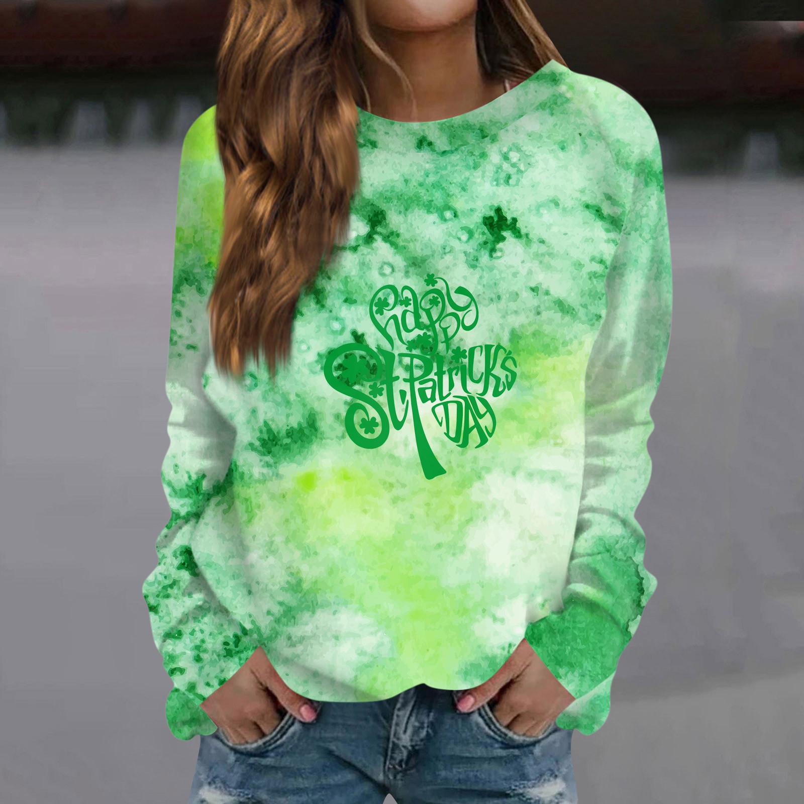 

Женская мода повседневная толстовка с длинным рукавом и круглым вырезом с принтом XL