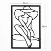 Modern Simple Abstract Female Line Decoration Background Wall Living Room Wall Decoration Hanging Painting Metal Material