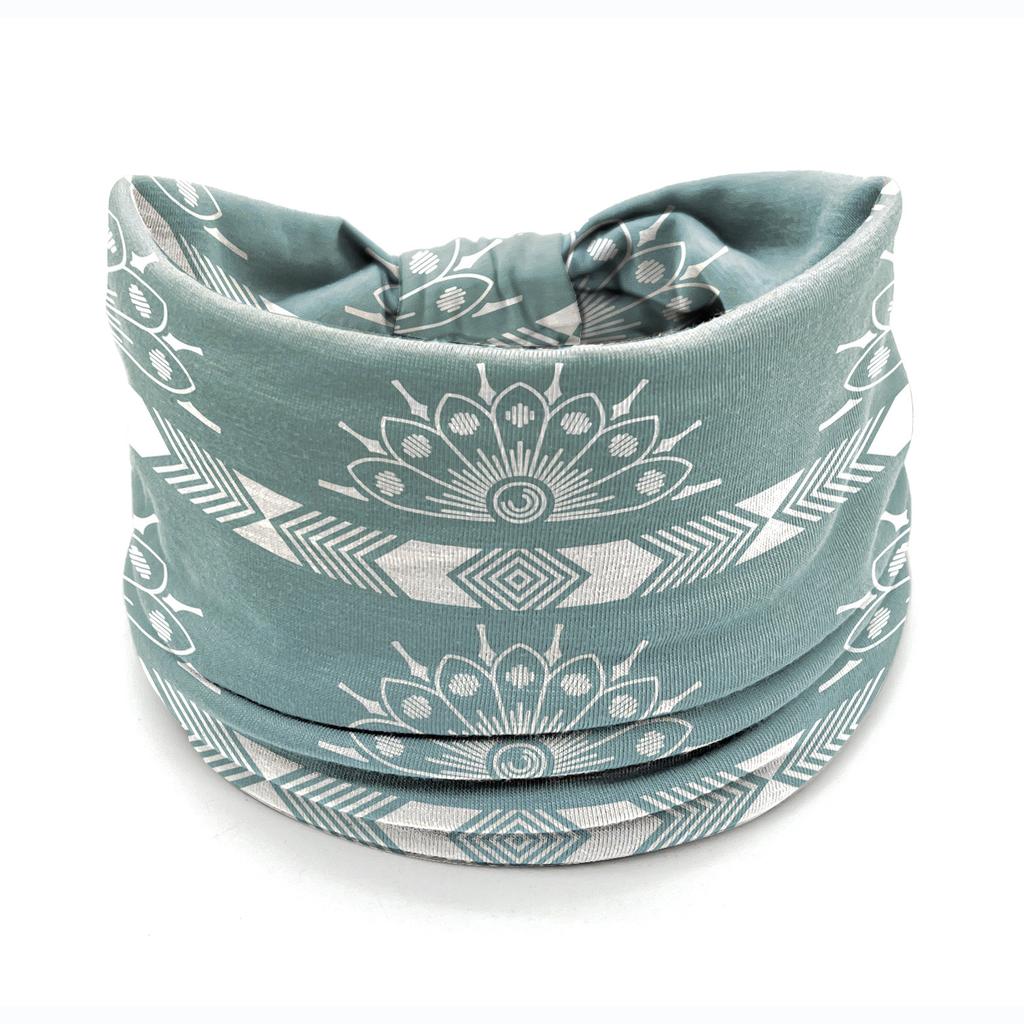 European American Women's Hair Band African Print Pattern Wide Edge Elastic Knot Sports Yoga Headband Women's Headwear Hair
