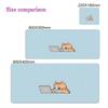 Cute Lazy Orange Cat Mouse Pad Large Computer Office Game Table Mat Rubber Anti-slip Stitched Keyboard Mats 90x40 XXL Desk Pads
