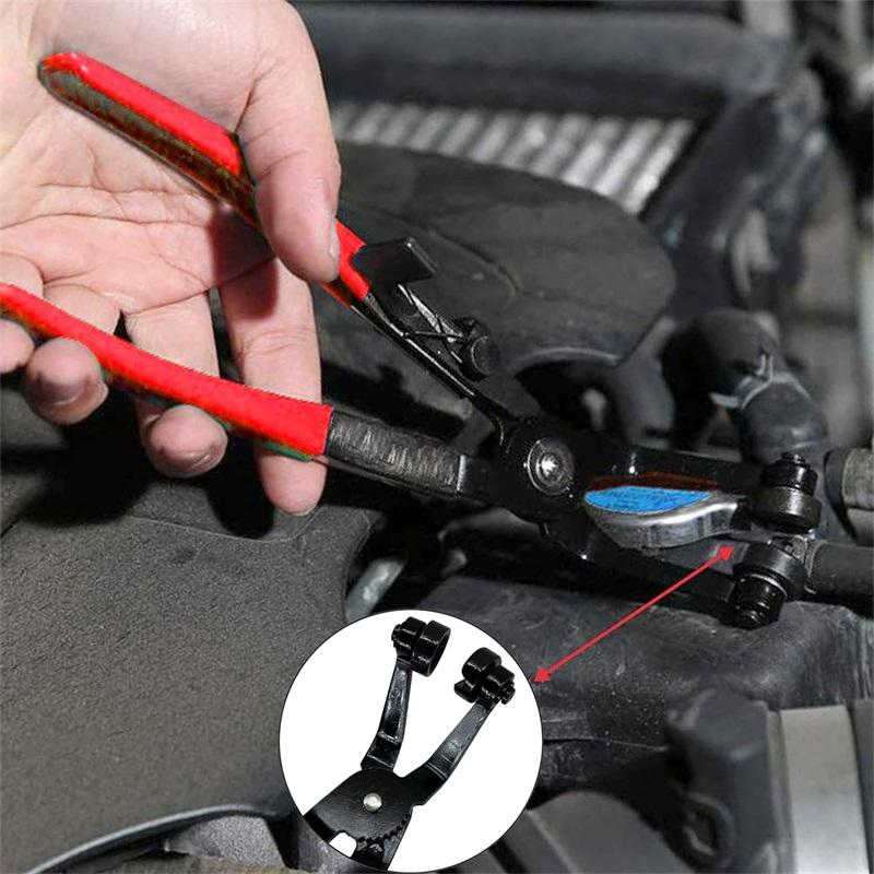 Automobile Hose Clip Plier Tools Snap Pliers Car Water Pipe Removal Tool for Fuel Coolant Hose Pipe Clips Flat Band Ring Type