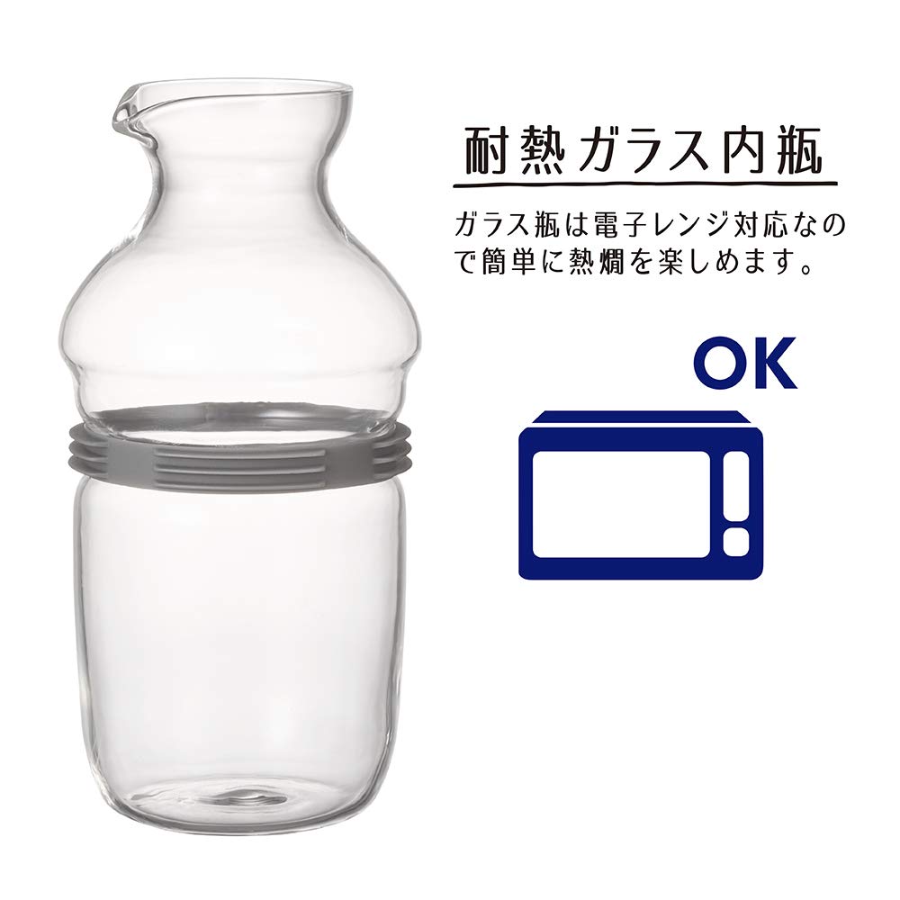 Doshisha Tokkuri White 360ml Drinking Comfort Tokkuri Line ON℃Zone OZNN-360SE