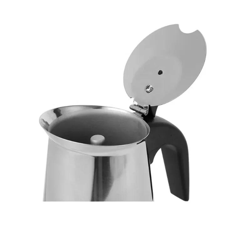 100/200/300/450ML Stainless Steel Hand-made Coffee Pot Straight Coffee Pot Mocha European Espresso French Coffee Pot Removable