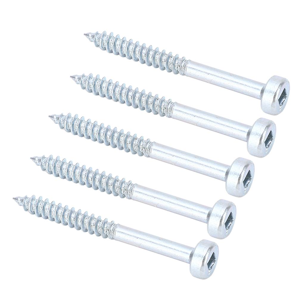 100Pcs Square Drive Self Tapping Screw Zinc Plated Fine Thread Self Tapping Screw 38mm 1?12in