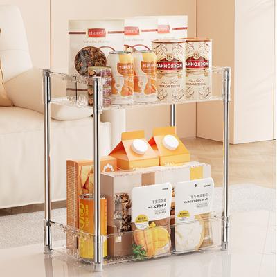 Scaffale Portaoggetti da Cucina 2/3 Ripiani Scatola Portaoggetti per Trucco Spezie Snack Scaffale Portaoggetti Retrattile Multifunzionale per Casa