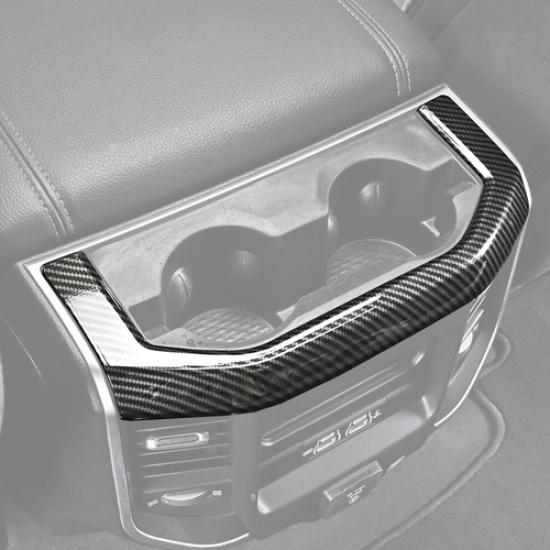 Car Rear Cup Holder Frame Trim Cover For Dodge Ram 1500 19-25 Accessories Carbon