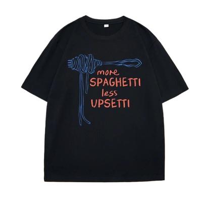 2026 Spaghetti T Shirt Funny Food T-Shirt Foodie Food Humor Printed Tshirt Cotton Short Sleeve Fast Shipping Pure Cotton Tees Clothes