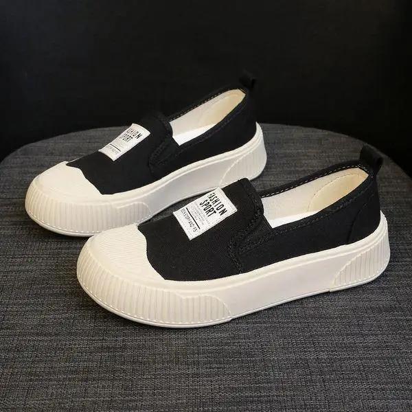 

Женская обувь без шнуровки на платформе, женская обувь с круглым носком, повседневные кроссовки с мелким носком, сабо, новое маленькое летнее платье без шнуровки 40 чёрный