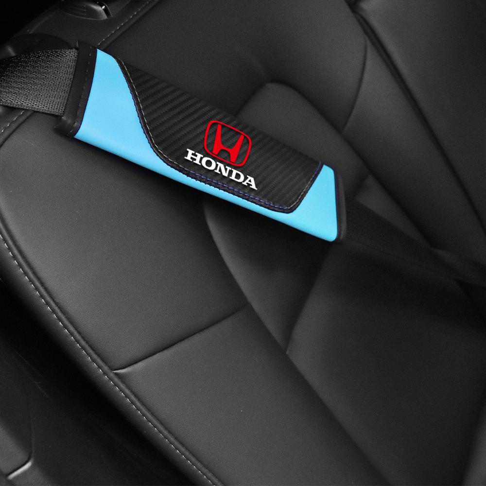 1/2PCS Car Seat Belt Cover Shoulder Strip Pads Interior Accessories For Honda Fit Civic CRV Hrv Jazz CITY Accord CR-Z VTEC Vezel RF6