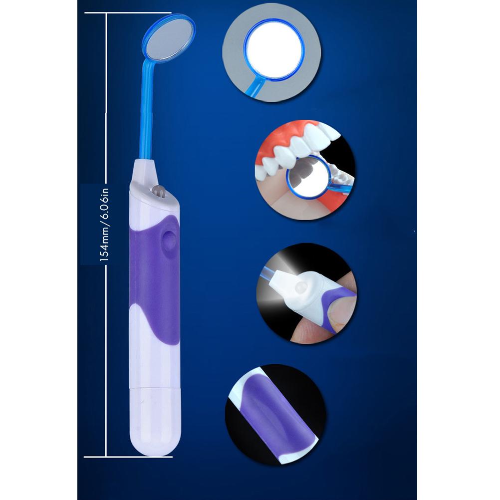 

3 шт., набор для чистки зубов, светодиодный светильник, зеркало для полости рта, крючок, набор для шлифовки зубов, уход за полостью рта