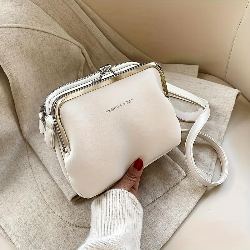 Women's Fashion PU Leather Crossbody Bag, Multi-Layer Shoulder Purse With Adjustable Strap