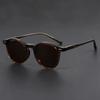 Fashion Sunglasses European and American Rivet Round Frame Korean Version Glasses Retro Square Sunglasses UV Protection