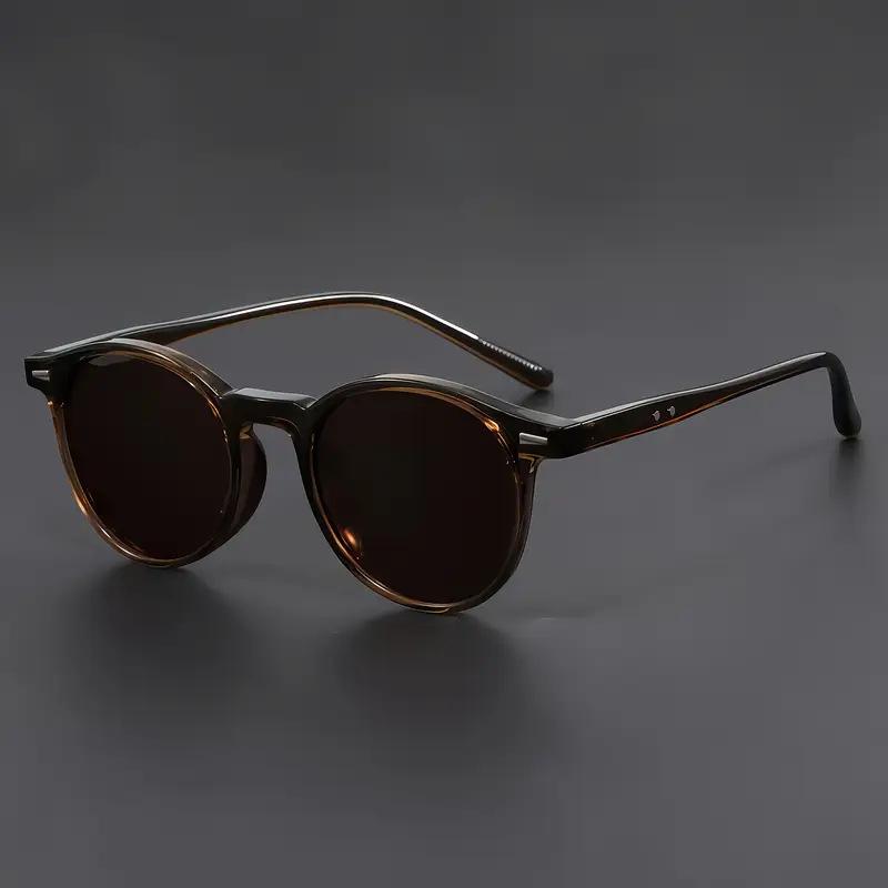 Fashion Sunglasses European and American Rivet Round Frame Korean Version Glasses Retro Square Sunglasses UV Protection