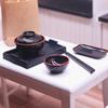 1:12 Dollhouse Miniature Dish Chopsticks Tray Bowl With Cover Tableware Model Kitchen Living Scene Decor Toy