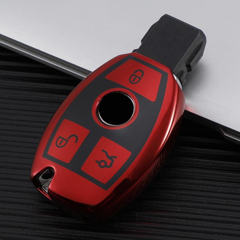Soft TPU Car Remote Key Case Cover Fob for Mercedes Benz A B G R Class GLA GLK W176 W204 W251 W463 2/3 Button Accessories