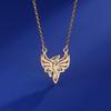 Dawapara Phoenix Guardian Animal Necklace Mythology Bird Pendant Protection Strength Symbol Stainless Steel Women Necklace
