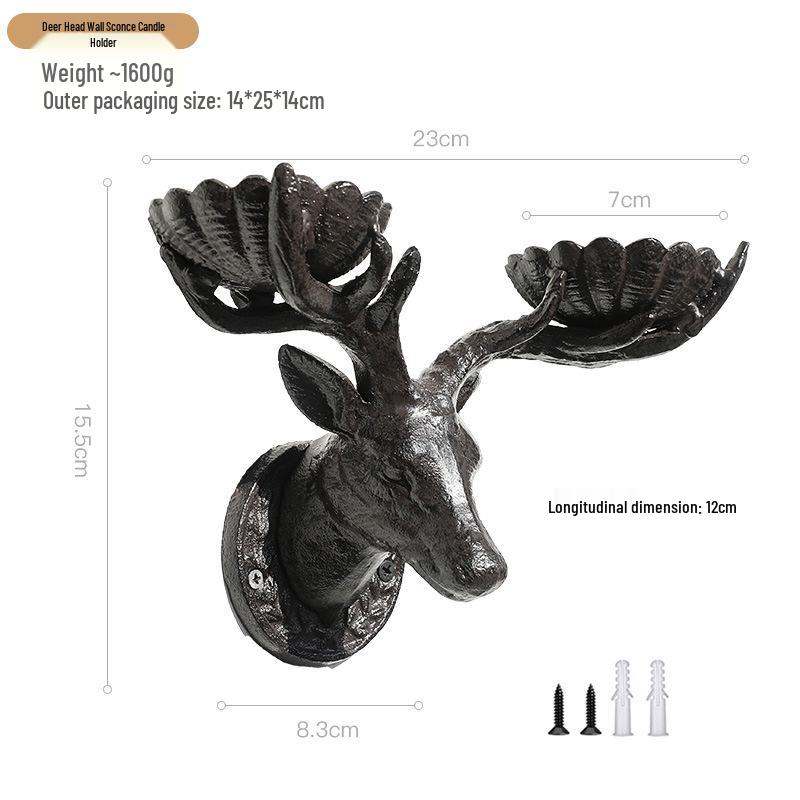 European Retro Geometric Wall-Mounted Candle Holder for Hotel and Restaurant Décor