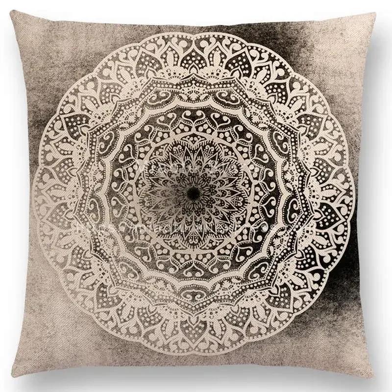 Neuer verträumter Regenbogen Boho Wüstenblume Wunderschöne Goldene Mandalas Savanne Fantasie Gelassenheit Drucke Kissenbezug Sofakissenbezug