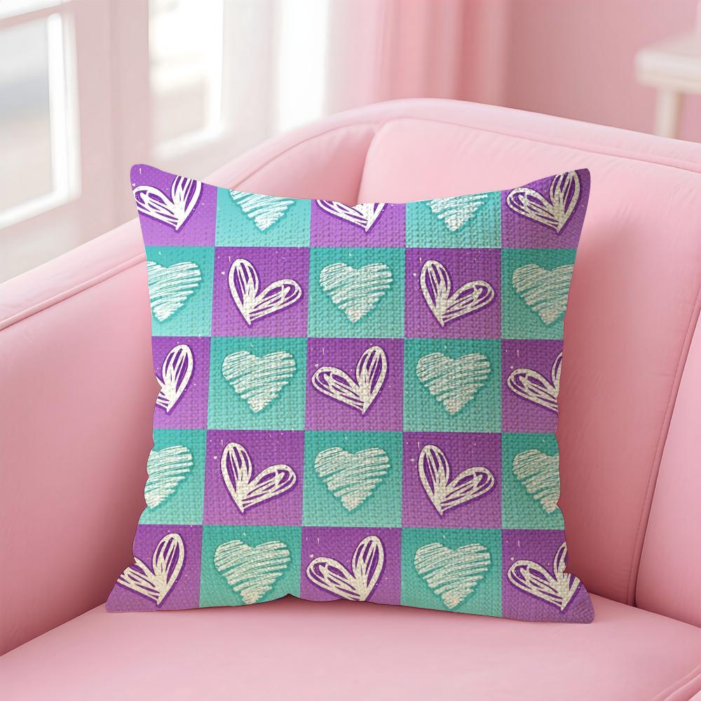 Gift for Lover Cushion Cover Comfort Sofa Bed Silky Elegant Invisible Zipper Decorative Holiday Gifts
