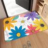 1pc Colorful Floral Pattern Doormat, Polyester Fabric, Machine Washable, Suitable for Bedroom and Living Room Decoration
