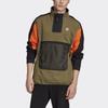 Adidas Originals Trefoil PT3 1/4 Zip Stand Collar Fitted Tracksuit Top Men Tops Olive-Green GC8699