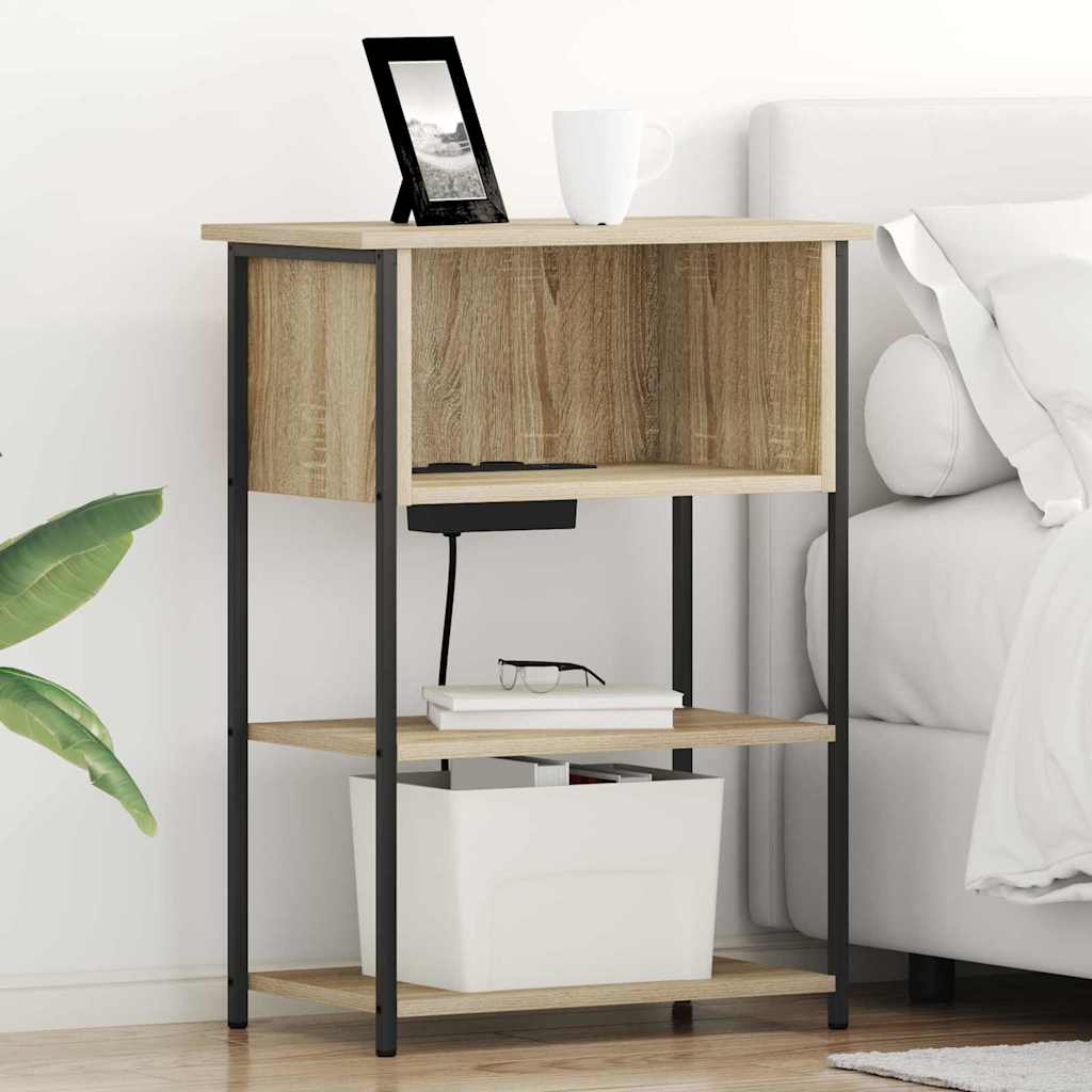 Nightstand Sonoma Oak 55 X 31 X 76 Cm Particleboard