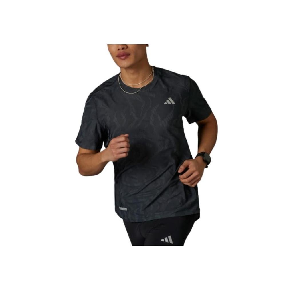 Adidas Solid Color Breathable Round Neck Short Sleeve T-Shirt Men Tops Black IT3507