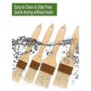 Pastry Brush,Basting Brush for Cooking,Bristle BBQ Brush for Oil & Sauce,Wooden Handle Food Brush for Baking