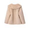 Luxury Faux Fur Coat Women Winter Thick Warm Long Sleeve Turndown Collar Female Overcoat  Elegant Lady Outerwear