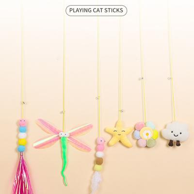 Cat Plush Teaser Stick Hanging Door Interactive Play Chase Exercise Toys Pet Supplies For Indoor