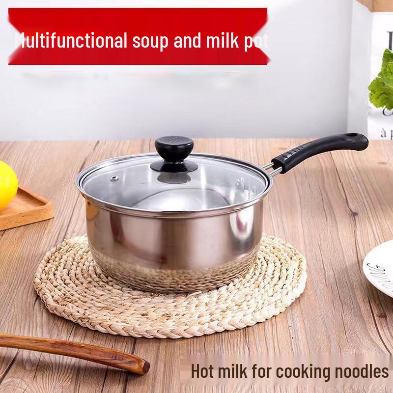 

22cm 304 Stainless Steel Milk/Soup Pot with Lid