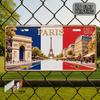 Printing, , Paris Vintage Metal Aluminum Sign License Plate, Decorative Sign (), French Culture Gift, Landmark Architecture So