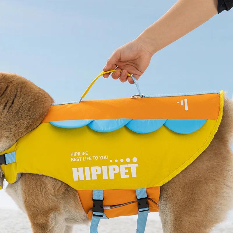 Dog Life Jacket High Buoyancy Pet Safety Vest Summer Swimming Suit with Rescue Handle