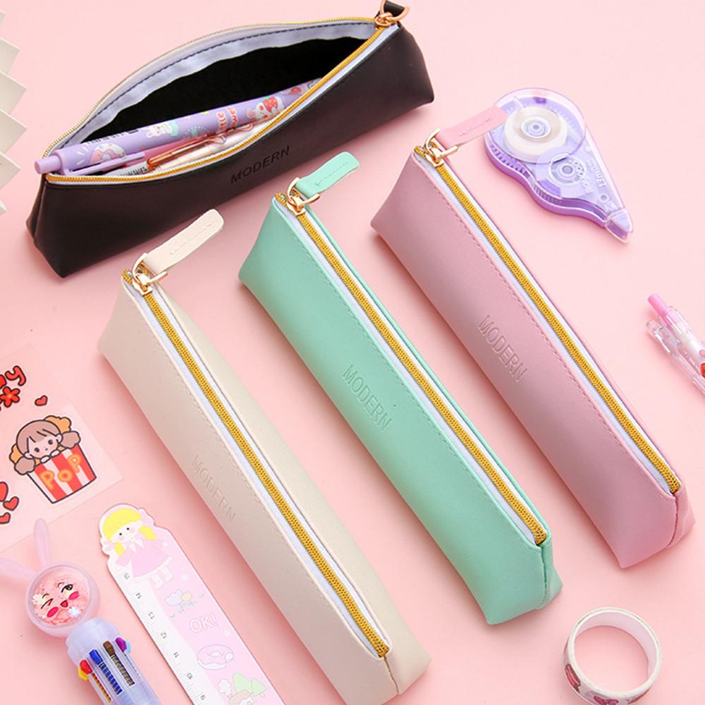 1Pc Pencil Pouch Small With Zipper Cute Office Pouch Bag Stationery Pouch