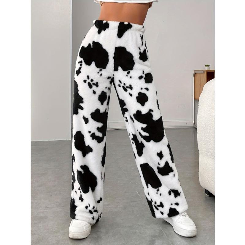 

YYFS Женская мода Повседневный цветной блок печати Высокая талия Брюки Брюки и капри XXL