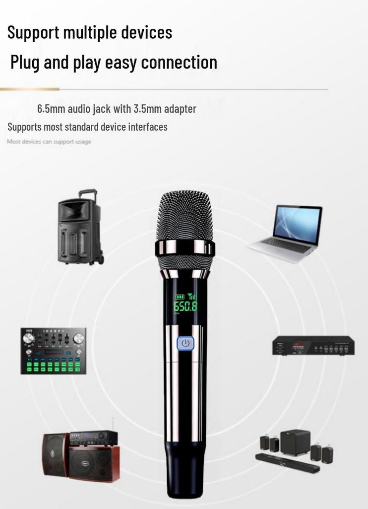 Wireless Dual-Mode Performance Microphone for Stage, Outdoor, and KTV Singing