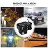 LED Motorcycle Driving Fog Spot Light Auxiliary Lamp White+Amber