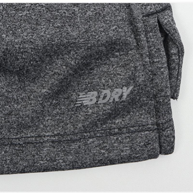 New Balance Women S Heathertech Long Short Sleeve teeS Dark Gray