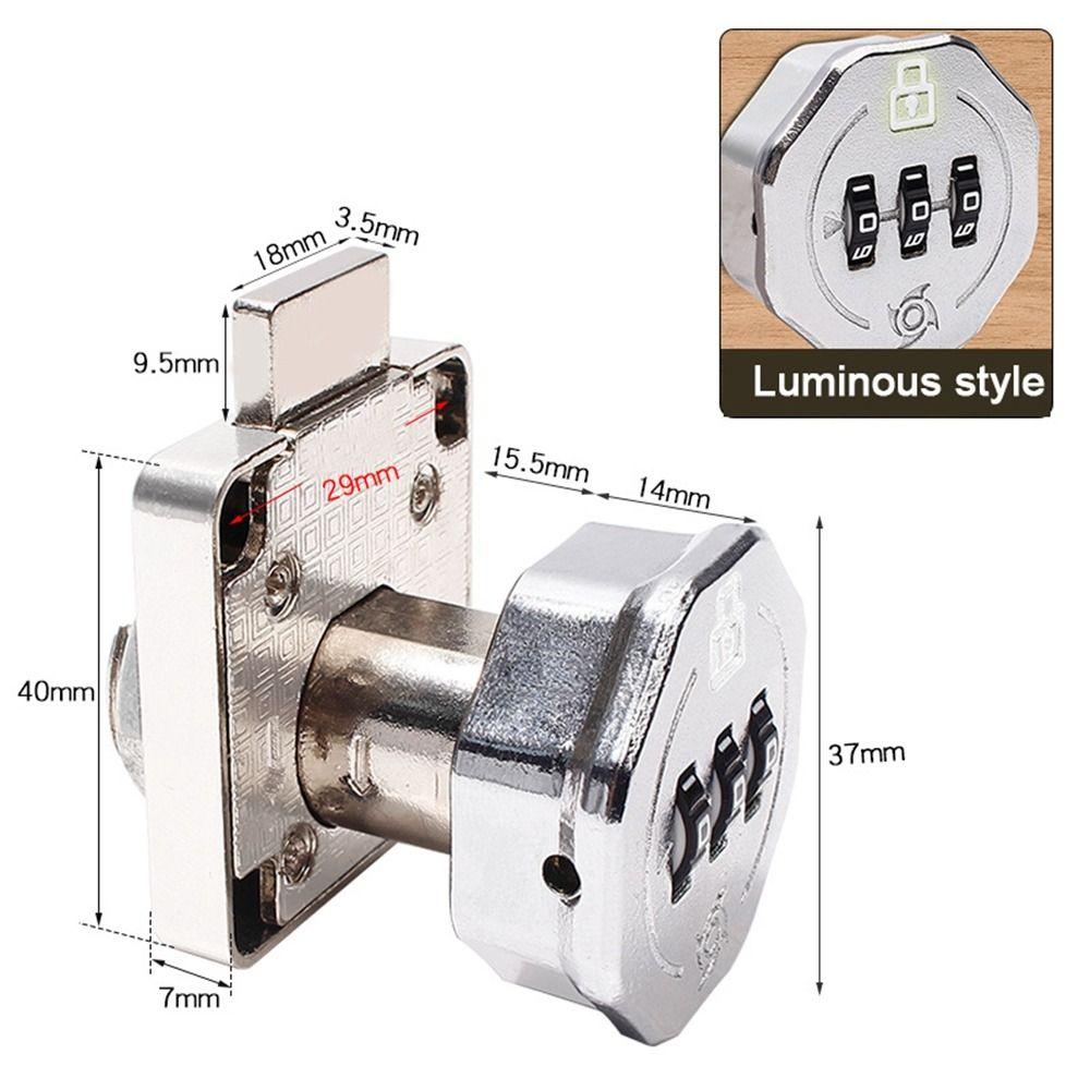 

Шкафчик с паролем из цинкового сплава, 3 цифровых кода, кодовый замок для шкафа, новый кодовый замок для ящика, шкаф silver-Style 1