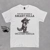 Retro Smart Fella Raccoon Funny 90s Vintage Distressed Washed Unisex Tee