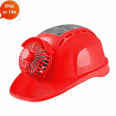 Safety Helmet With 2 Fans LED Headlight 10000mAh Rechargeable Battery Bluetooth Vented ABS Hard Cap Outdoor Work Helmet