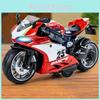 Police Motorcycle Alloy Model With Lights And Sound For Kids Play