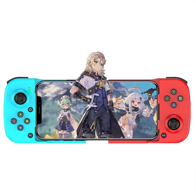 Controlador de juego inalámbrico Bluetooth, mango de juego móvil extensible, Compatible con