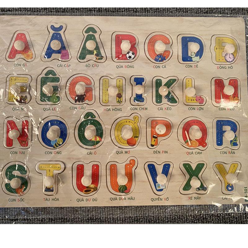 Mushroom Peg Montessori Wooden Puzzle: Letters, Numbers, Fruits & Shapes for Early Learning