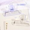 1pc Creative Simple Transparent Acrylic Clip Office Supplies Bill Folder Learn Stationery Long Tail Pocket Folder