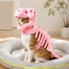 Soft Polyester Cat Suit Dinosaur Skeleton Costume, Cute Halloween Apparel, Funny Costume Outfit for Cats Cosplay Party, Photo Props