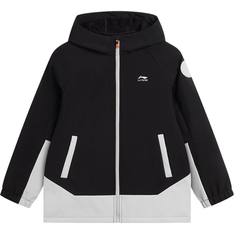 Li-Ning Kids' Fleece-Lined Windproof & Water-Repellent Sports Jacket