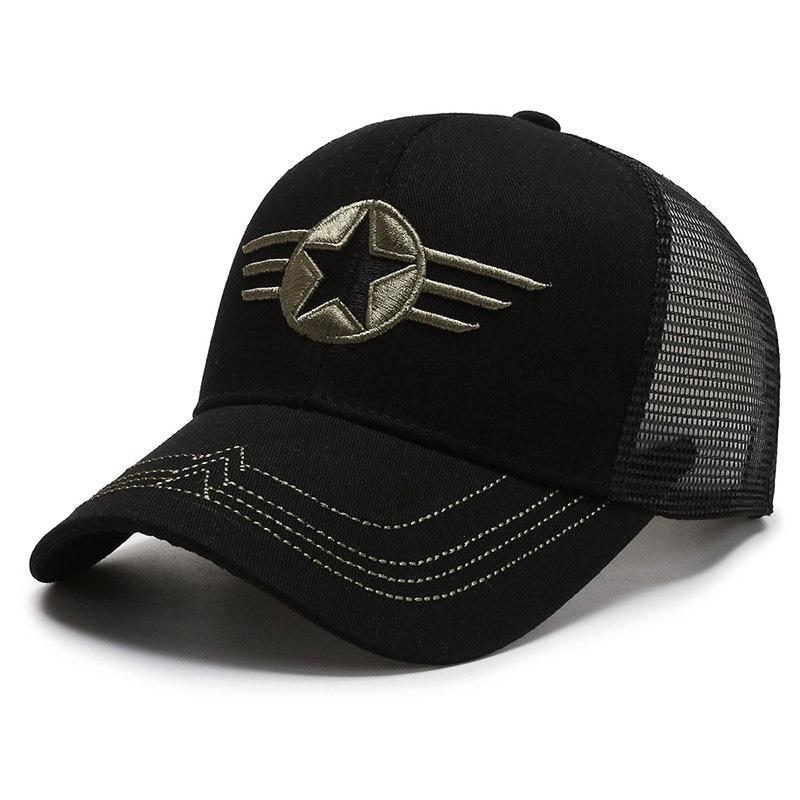 Hat Men S Camouflage Military Hat Fashion Trendy Men S Embroidered Mesh Hat Breathable Outdoor Sports Cap Summer Sun Hat adjustable